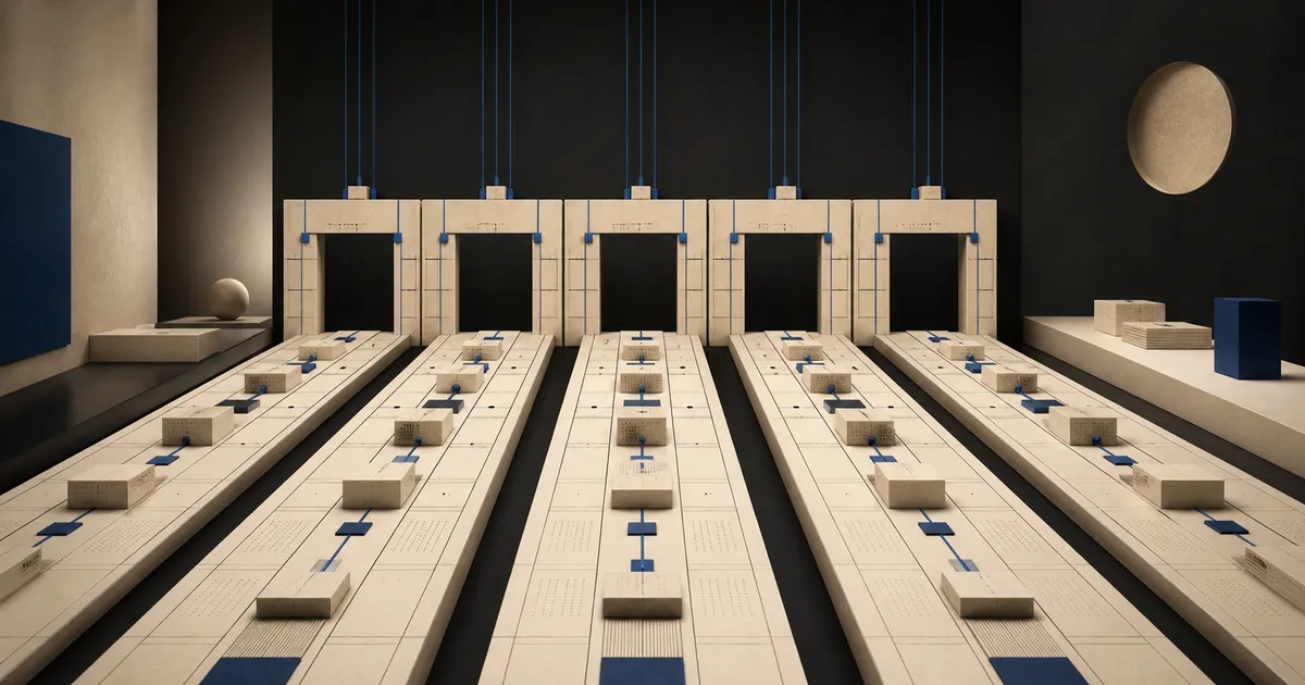 Comparable AI evaluation evidence shown as calibrated benchmark lanes
