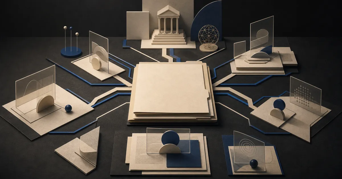 AI risk and policy briefing table with branching evidence paths